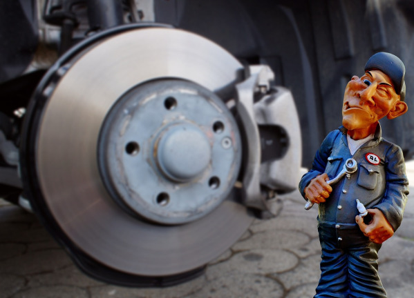 car brake pad closeup